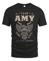 AMY TP06-K82 – Personalized Classic Style Apparel “Team NAME Lifetime Member” - Unisex Standard T-Shirt - Black