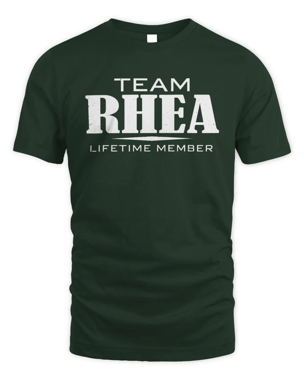 RHEA BL62-K4-128 - Personalized “Team NAME Lifetime Member” - Unisex Standard T-Shirt - Forest Green