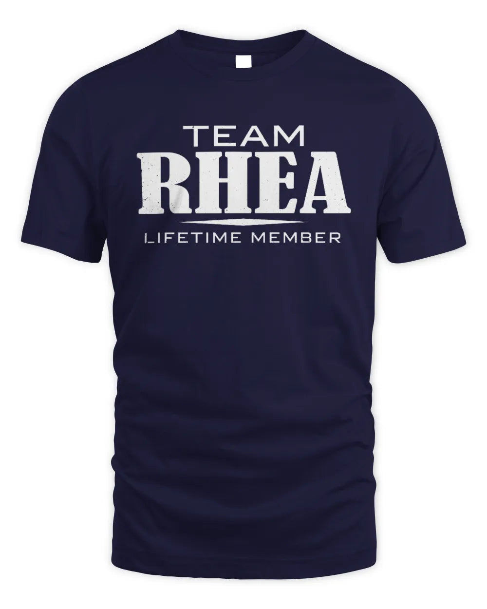 RHEA BL62-K4-128 - Personalized “Team NAME Lifetime Member” - Unisex Standard T-Shirt - Navy