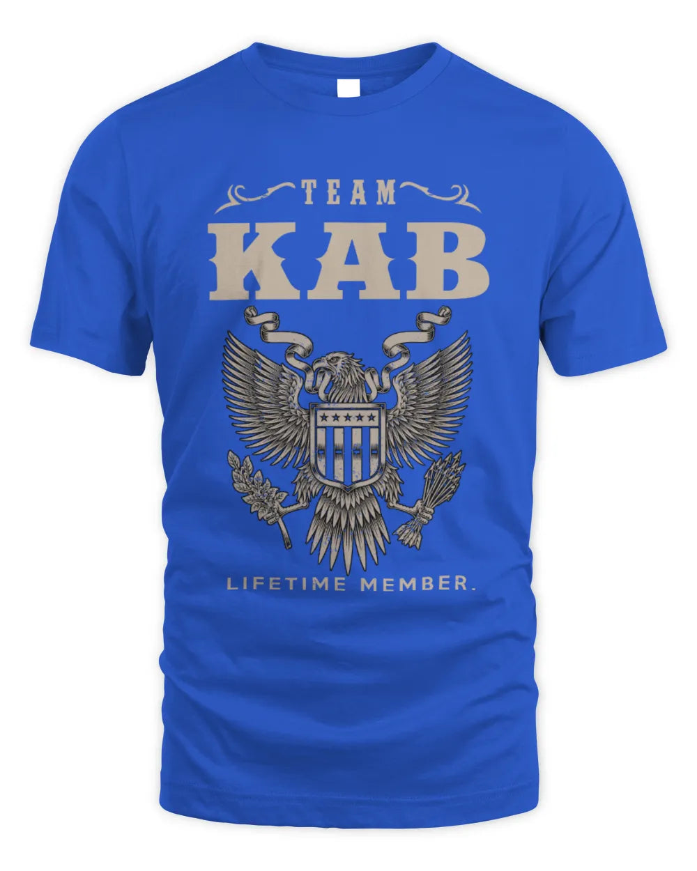 KAB TP06-K82 – Personalized Classic Style Apparel “Team NAME Lifetime Member” - Unisex Standard T-Shirt - Royal