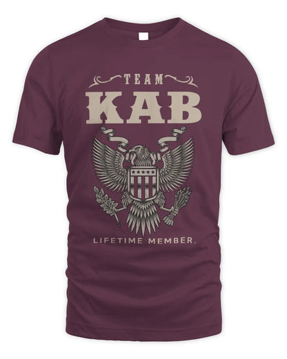 KAB TP06-K82 – Personalized Classic Style Apparel “Team NAME Lifetime Member” - Unisex Standard T-Shirt - Maroon