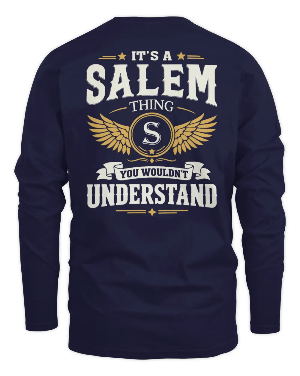 SALEM KT06-M008 It’s a [NAME] Thing – You Wouldn’t Understand | Personalized Vintage T-Shirt - Men's Long Sleeved T-Shirt - Navy
