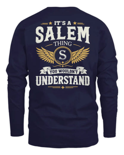 SALEM KT06-M008 It’s a [NAME] Thing – You Wouldn’t Understand | Personalized Vintage T-Shirt - Men's Long Sleeved T-Shirt - Navy