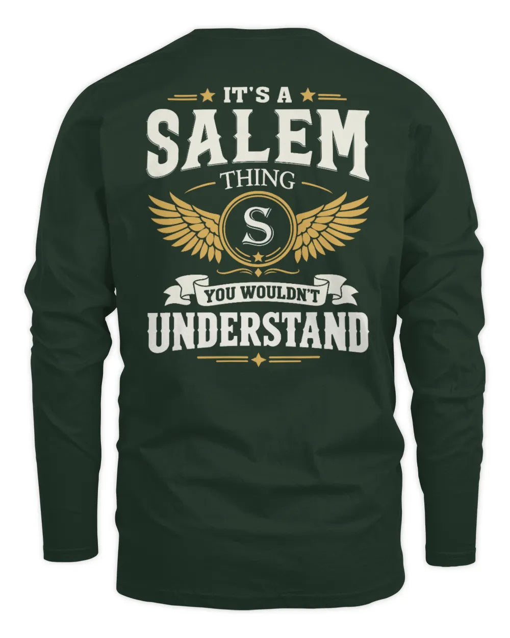 SALEM KT06-M008 It’s a [NAME] Thing – You Wouldn’t Understand | Personalized Vintage T-Shirt - Men's Long Sleeved T-Shirt - Forest Green