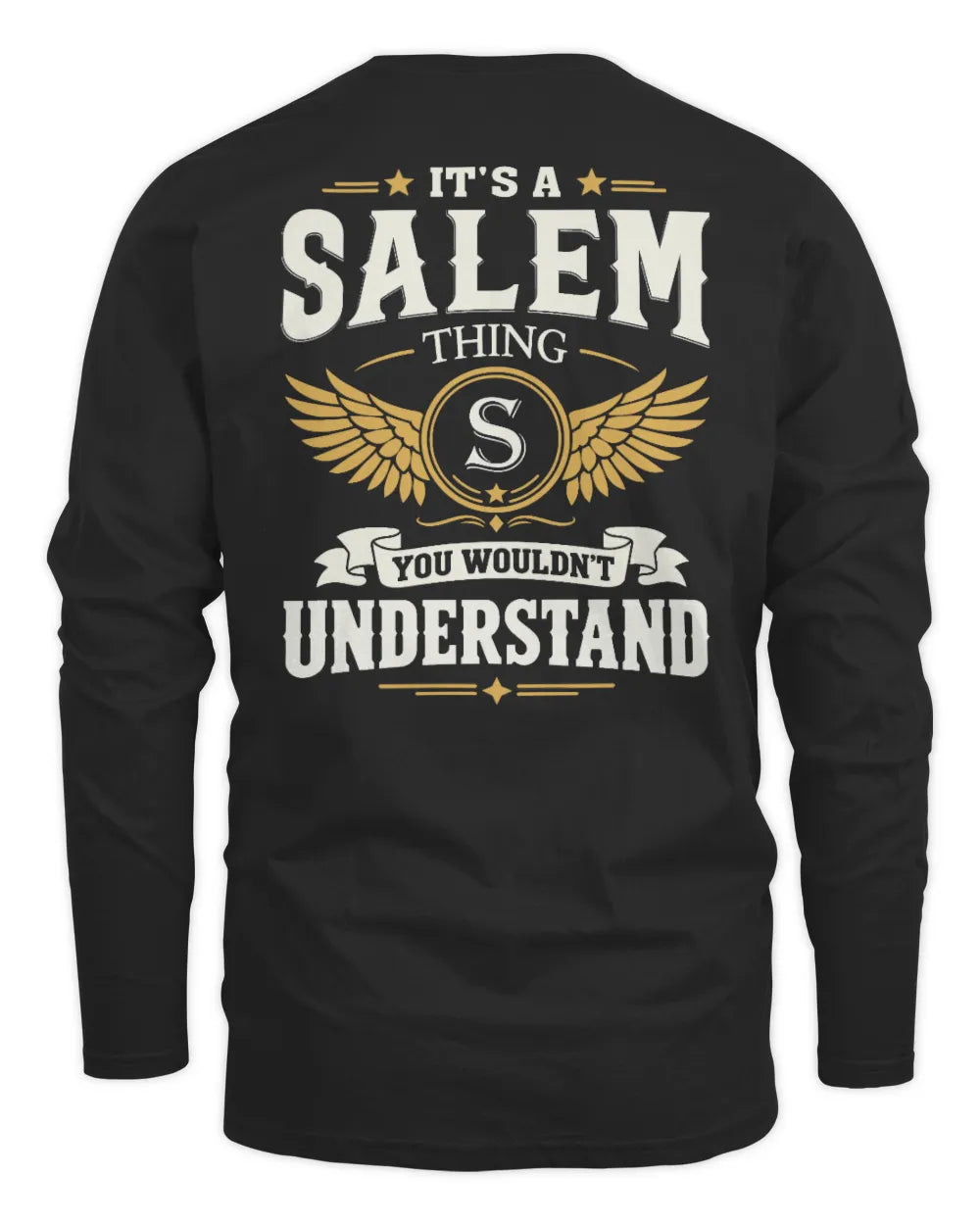 SALEM KT06-M008 It’s a [NAME] Thing – You Wouldn’t Understand | Personalized Vintage T-Shirt - Men's Long Sleeved T-Shirt - Black