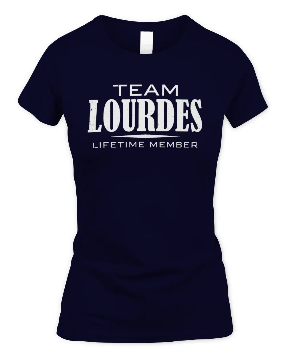 LOURDES BL62-K4-128 - Personalized “Team NAME Lifetime Member” - Women's Standard T-Shirt - Navy