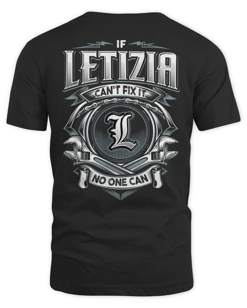 LETIZIA AP81-K4-626 - Personalized Ahmed Quote Apparel “If Ahmed Can't Fix It, No One Can” - Unisex Standard T-Shirt - Black