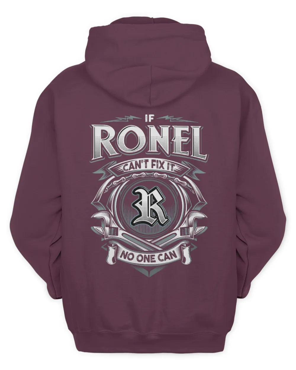 RONEL AP81-K4-626 - Personalized Ahmed Quote Apparel “If Ahmed Can't Fix It, No One Can” - Unisex Hoodie - Maroon