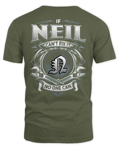 NEIL AP81-K4-626 - Personalized Ahmed Quote Apparel “If Ahmed Can't Fix It, No One Can” - Unisex Standard T-Shirt - Military Green