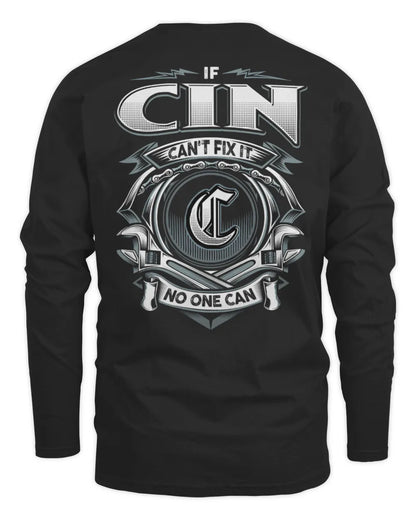 CIN AP81-K4-626 - Personalized Ahmed Quote Apparel “If Ahmed Can't Fix It, No One Can” - Men's Long Sleeved T-Shirt - Black