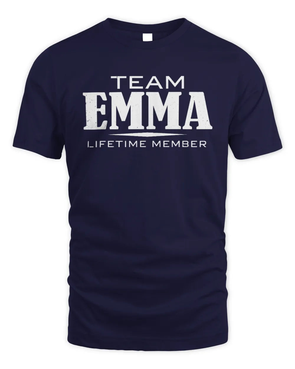 EMMA BL62-K4-128 - Personalized “Team NAME Lifetime Member” - Unisex Standard T-Shirt - Navy