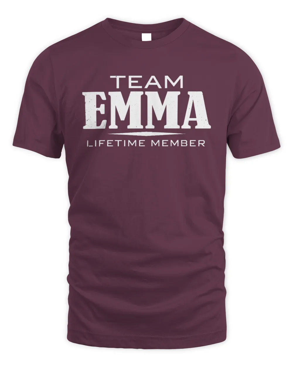 EMMA BL62-K4-128 - Personalized “Team NAME Lifetime Member” - Unisex Standard T-Shirt - Maroon