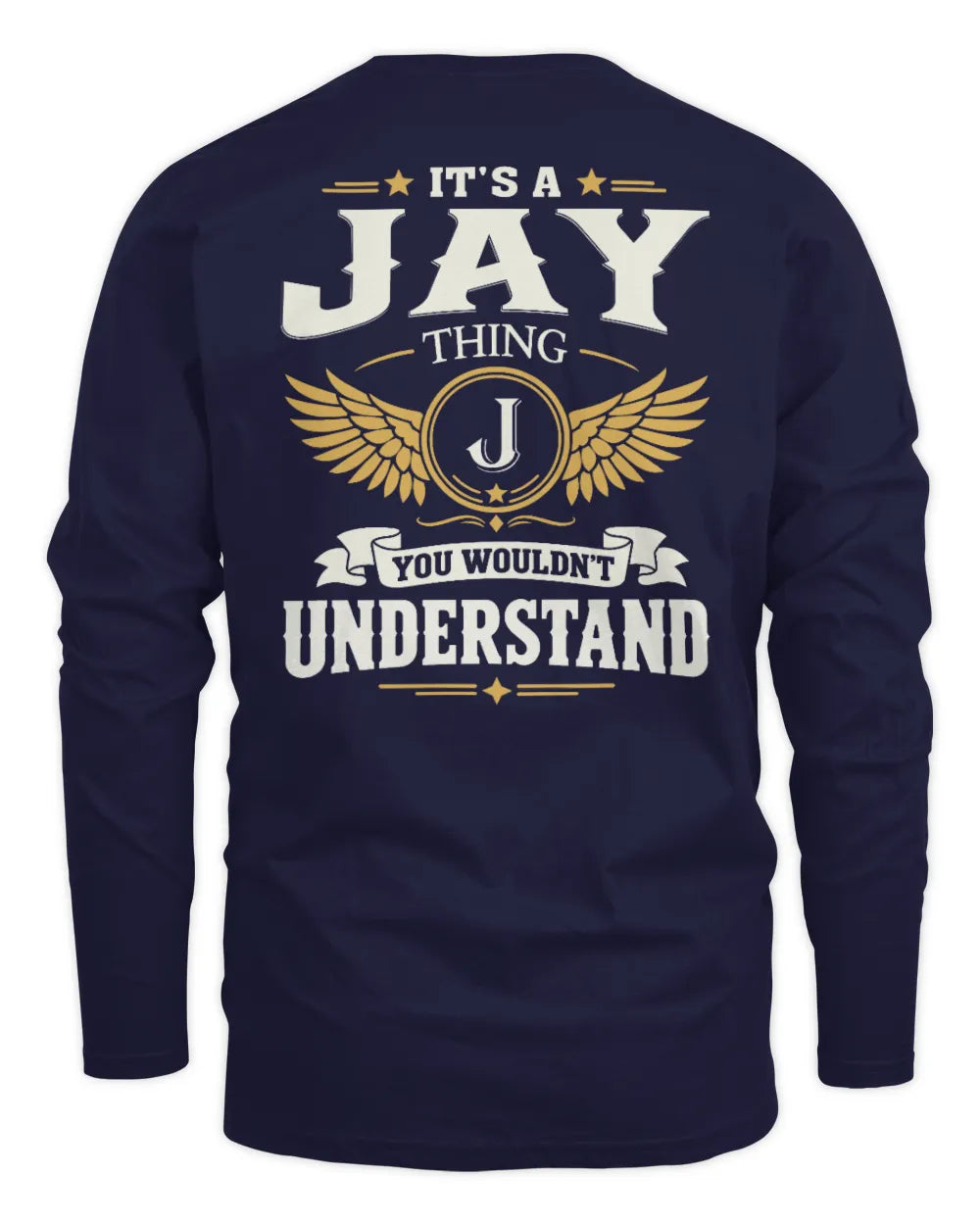 JAY KT06-M008 It’s a [NAME] Thing – You Wouldn’t Understand | Personalized Vintage T-Shirt - Men's Long Sleeved T-Shirt - Navy