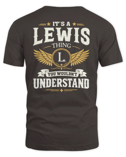 LEWIS KT06-M008 It’s a [NAME] Thing – You Wouldn’t Understand | Personalized Vintage T-Shirt - Unisex Standard T-Shirt - Dark Chocolate