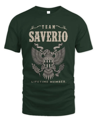 SAVERIO TP06-K82 – Personalized Classic Style Apparel “Team NAME Lifetime Member” - Unisex Standard T-Shirt - Forest Green