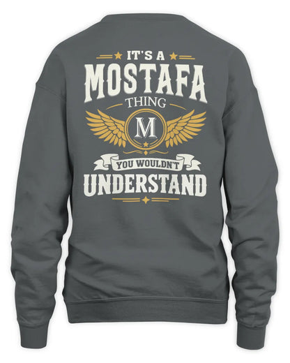 MOSTAFA KT06-M008 It’s a [NAME] Thing – You Wouldn’t Understand | Personalized Vintage T-Shirt - Unisex Sweatshirt - Charcoal