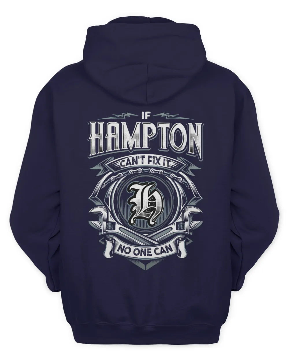 HAMPTON AP81-K4-626 - Personalized Ahmed Quote Apparel “If Ahmed Can't Fix It, No One Can” - Unisex Hoodie - Navy