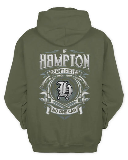 HAMPTON AP81-K4-626 - Personalized Ahmed Quote Apparel “If Ahmed Can't Fix It, No One Can” - Unisex Hoodie - Military Green