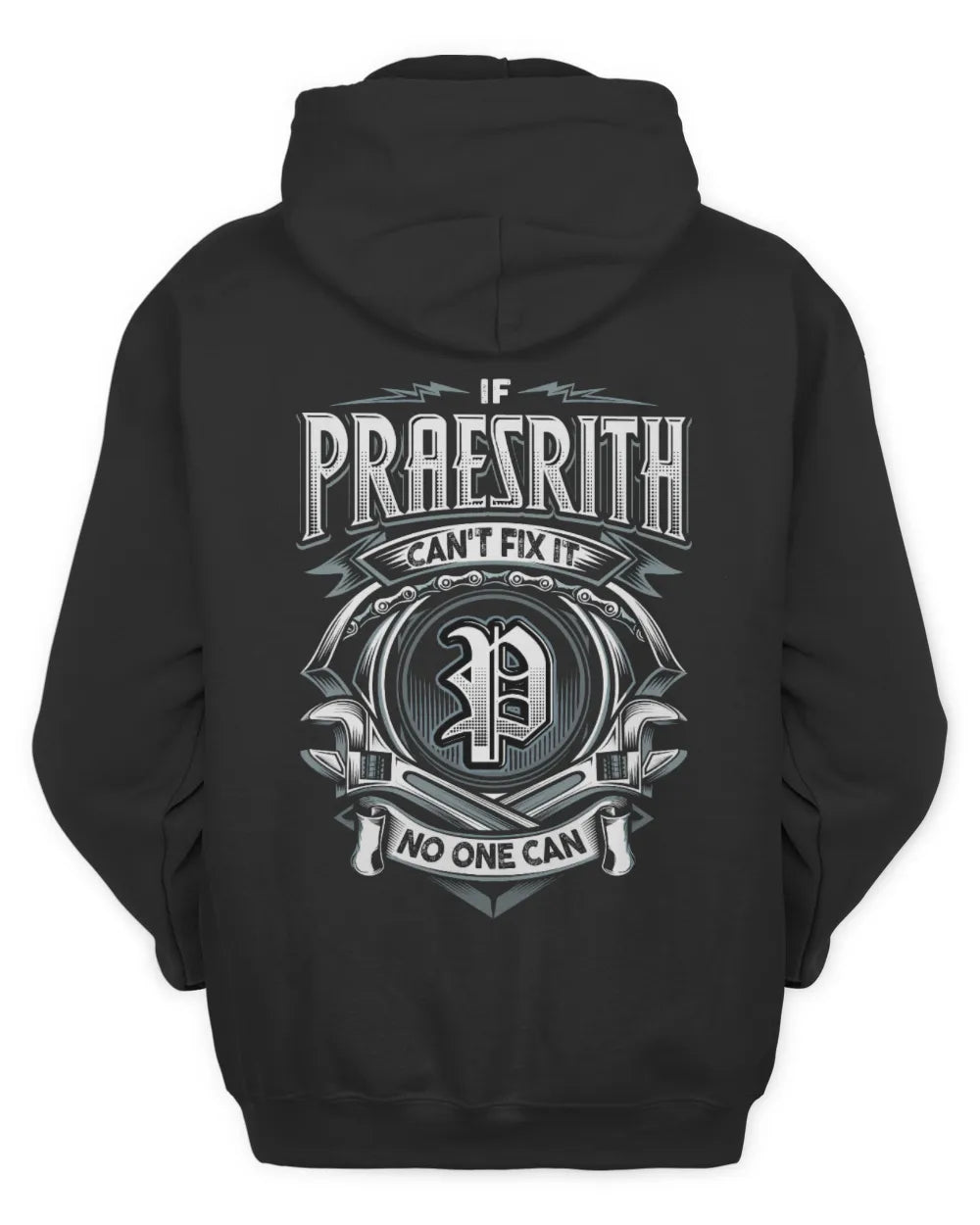 PRAESRITH AP81-K4-626 - Personalized Ahmed Quote Apparel “If Ahmed Can't Fix It, No One Can” - Unisex Hoodie - Black