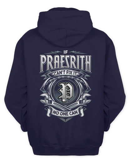 PRAESRITH AP81-K4-626 - Personalized Ahmed Quote Apparel “If Ahmed Can't Fix It, No One Can” - Unisex Hoodie - Navy