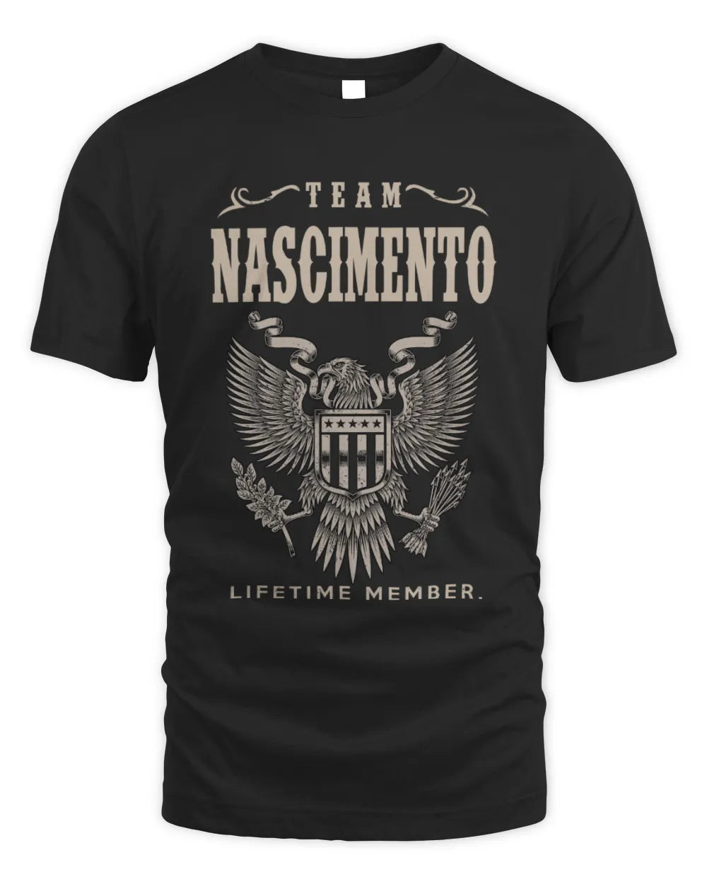 NASCIMENTO TP06-K82 – Personalized Classic Style Apparel “Team NAME Lifetime Member” - Unisex Standard T-Shirt - Black