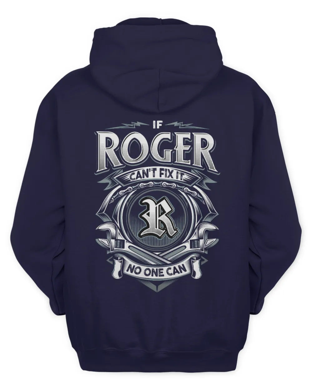 ROGER AP81-K4-626 - Personalized Ahmed Quote Apparel “If Ahmed Can't Fix It, No One Can” - Unisex Hoodie - Navy