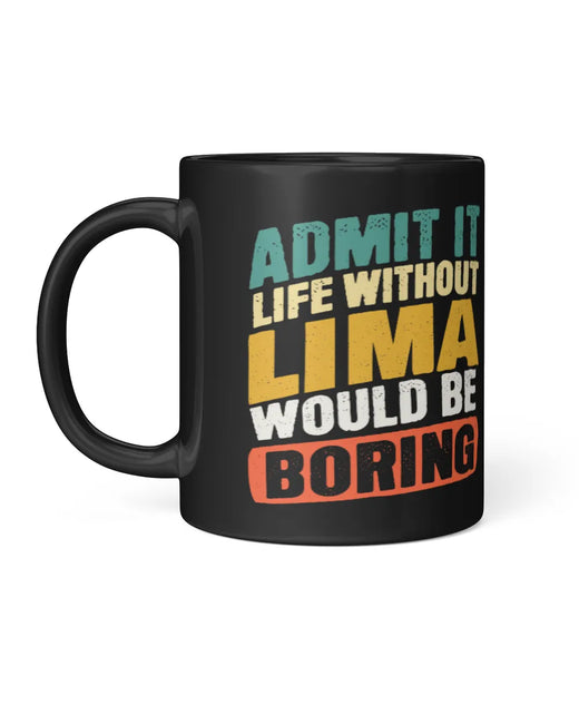 LIMA CP01-H4 Personalized Black Mug – Custom Name Coffee Cup
