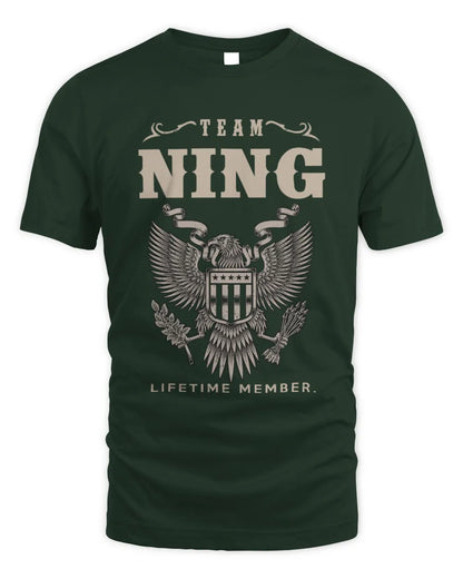 NING TP06-K82 – Personalized Classic Style Apparel “Team NAME Lifetime Member” - Unisex Standard T-Shirt - Forest Green