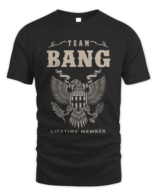BANG TP06-K82 – Personalized Classic Style Apparel “Team NAME Lifetime Member” - Unisex Standard T-Shirt - Black