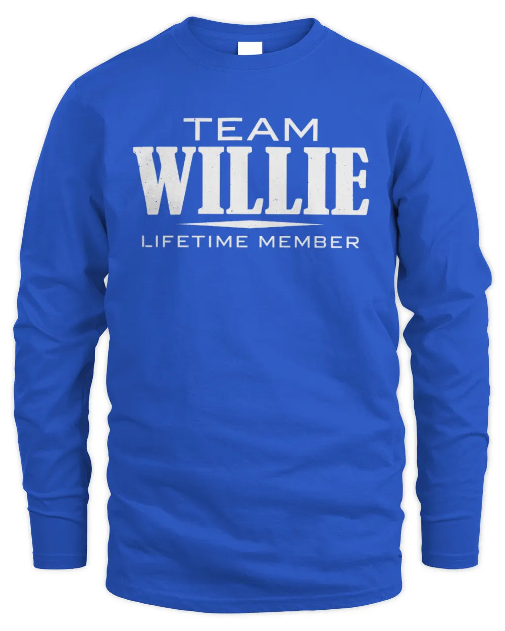 WILLIE BL62-K4-128 - Personalized “Team NAME Lifetime Member” - Men's Long Sleeved T-Shirt - Royal