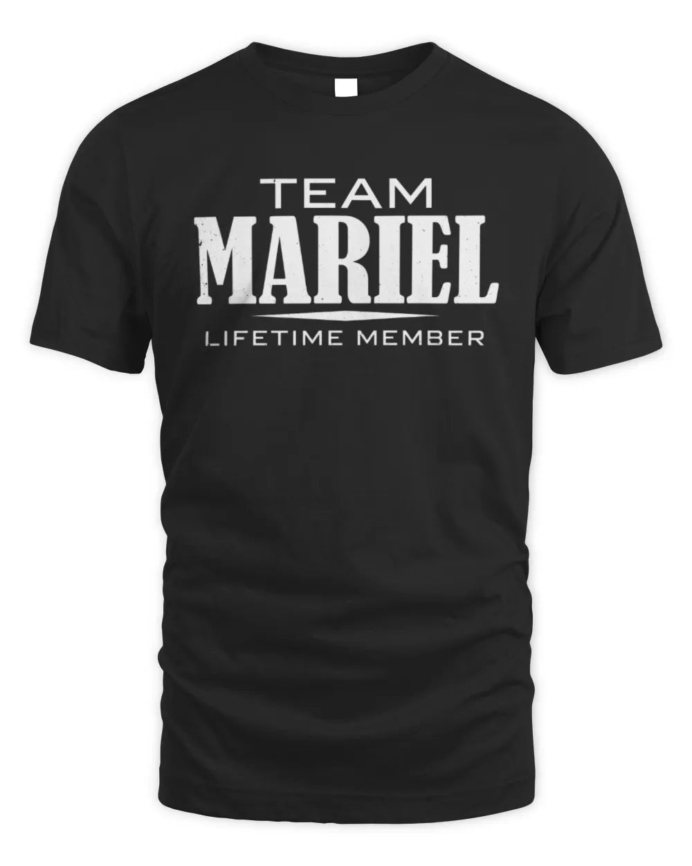 MARIEL BL62-K4-128 - Personalized “Team NAME Lifetime Member” - Unisex Standard T-Shirt - Black