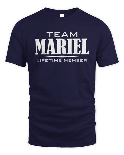 MARIEL BL62-K4-128 - Personalized “Team NAME Lifetime Member” - Unisex Standard T-Shirt - Navy
