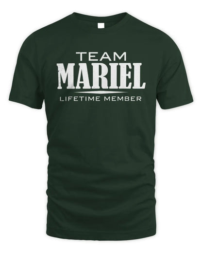 MARIEL BL62-K4-128 - Personalized “Team NAME Lifetime Member” - Unisex Standard T-Shirt - Forest Green