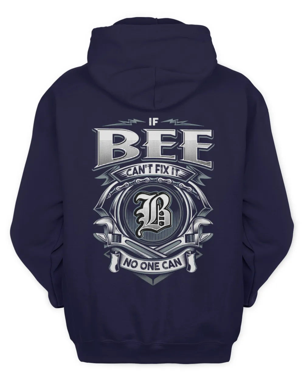 BEE AP81-K4-626 - Personalized Ahmed Quote Apparel “If Ahmed Can't Fix It, No One Can” - Unisex Hoodie - Navy