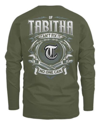 TABITHA AP81-K4-626 - Personalized Ahmed Quote Apparel “If Ahmed Can't Fix It, No One Can” - Men's Long Sleeved T-Shirt - Military Green