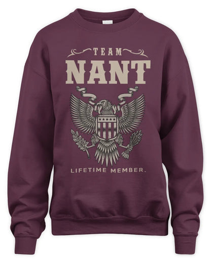 NANT TP06-K82 – Personalized Classic Style Apparel “Team NAME Lifetime Member” - Unisex Sweatshirt - Maroon