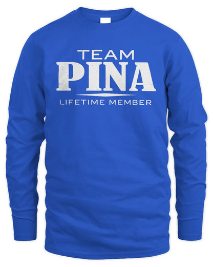 PINA BL62-K4-128 - Personalized “Team NAME Lifetime Member” - Men's Long Sleeved T-Shirt - Royal