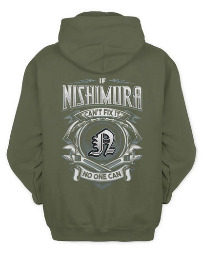 NISHIMURA AP81-K4-626 - Personalized Ahmed Quote Apparel “If Ahmed Can't Fix It, No One Can” - Unisex Hoodie - Military Green