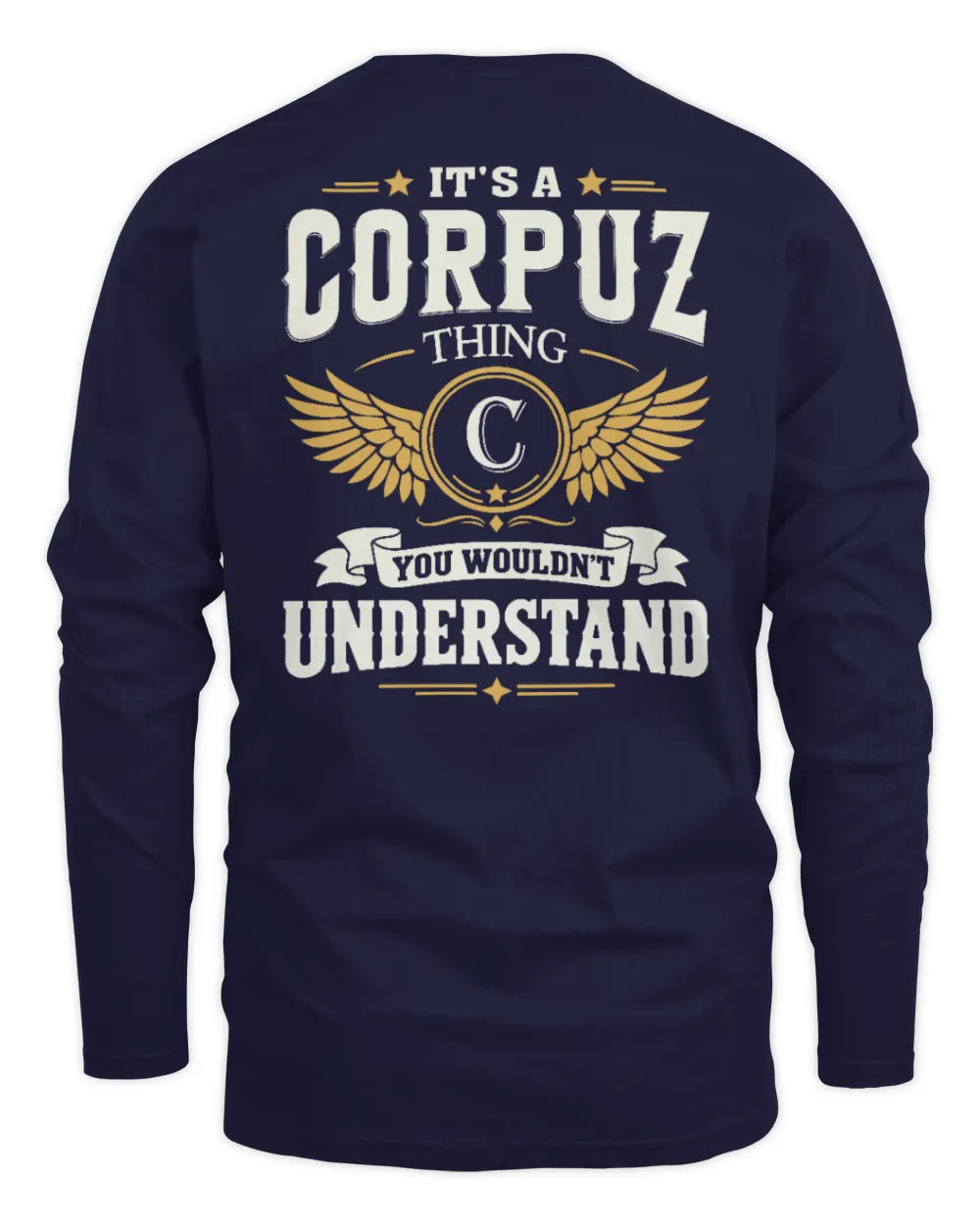 CORPUZ KT06-M008 It’s a [NAME] Thing – You Wouldn’t Understand | Personalized Vintage T-Shirt - Men's Long Sleeved T-Shirt - Navy