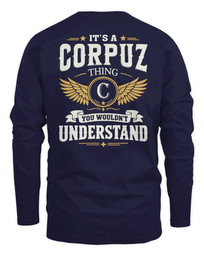 CORPUZ KT06-M008 It’s a [NAME] Thing – You Wouldn’t Understand | Personalized Vintage T-Shirt - Men's Long Sleeved T-Shirt - Navy