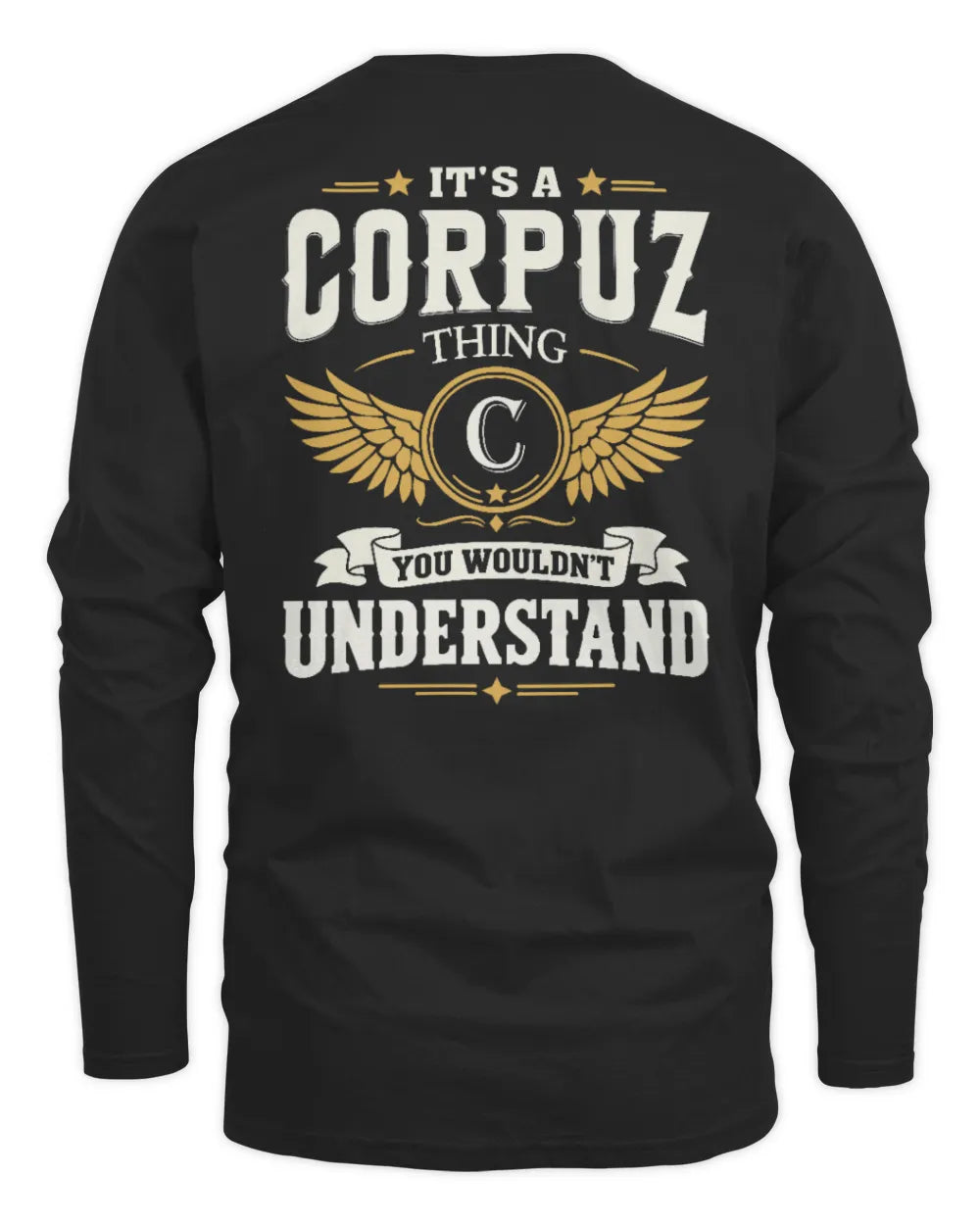 CORPUZ KT06-M008 It’s a [NAME] Thing – You Wouldn’t Understand | Personalized Vintage T-Shirt - Men's Long Sleeved T-Shirt - Black