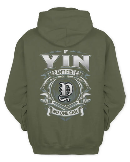 YIN AP81-K4-626 - Personalized Ahmed Quote Apparel “If Ahmed Can't Fix It, No One Can” - Unisex Hoodie - Military Green