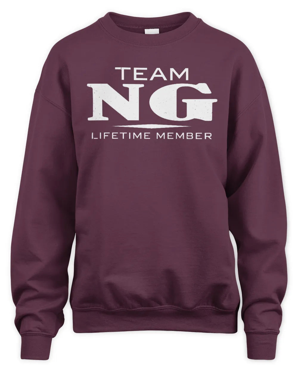 NG BL62-K4-128 - Personalized “Team NAME Lifetime Member” - Unisex Sweatshirt - Maroon