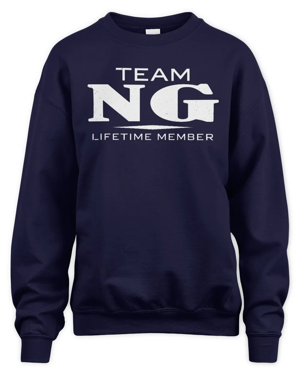NG BL62-K4-128 - Personalized “Team NAME Lifetime Member” - Unisex Sweatshirt - Navy