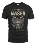 NASER TP06-K82 – Personalized Classic Style Apparel “Team NAME Lifetime Member” - Unisex Standard T-Shirt - Black