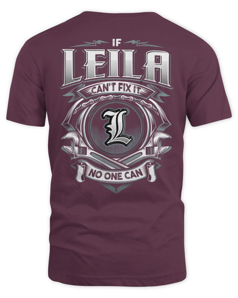 LEILA AP81-K4-626 - Personalized Ahmed Quote Apparel “If Ahmed Can't Fix It, No One Can” - Unisex Standard T-Shirt - Maroon