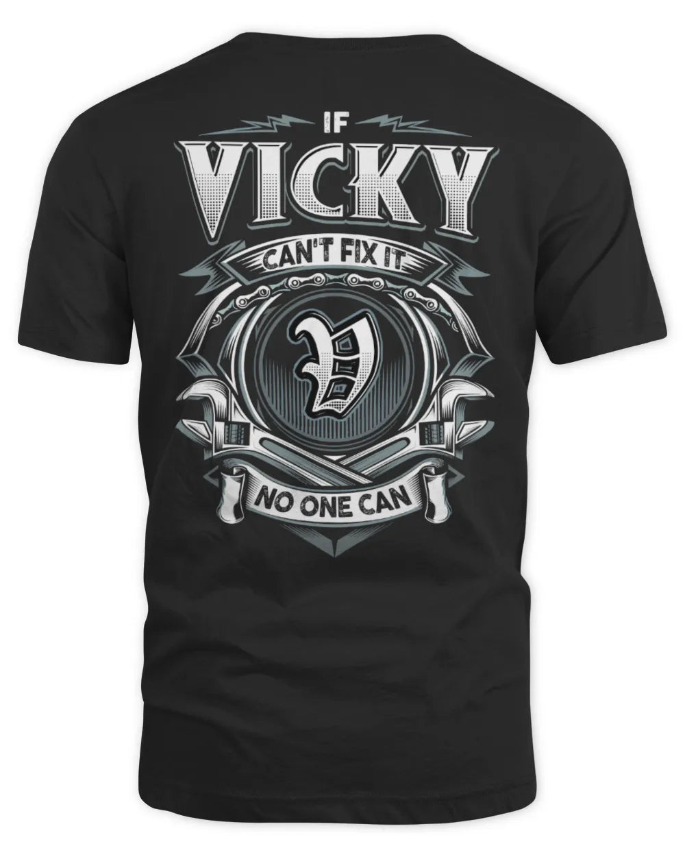 VICKY AP81-K4-626 - Personalized Ahmed Quote Apparel “If Ahmed Can't Fix It, No One Can” - Unisex Standard T-Shirt - Black