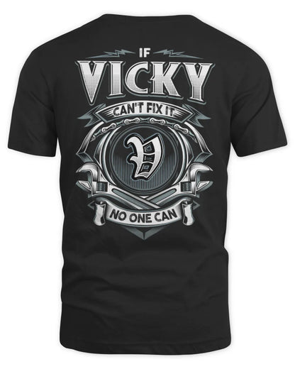 VICKY AP81-K4-626 - Personalized Ahmed Quote Apparel “If Ahmed Can't Fix It, No One Can” - Unisex Standard T-Shirt - Black