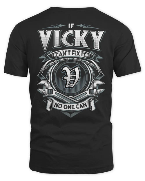 VICKY AP81-K4-626 - Personalized Ahmed Quote Apparel “If Ahmed Can't Fix It, No One Can” - Unisex Standard T-Shirt - Black