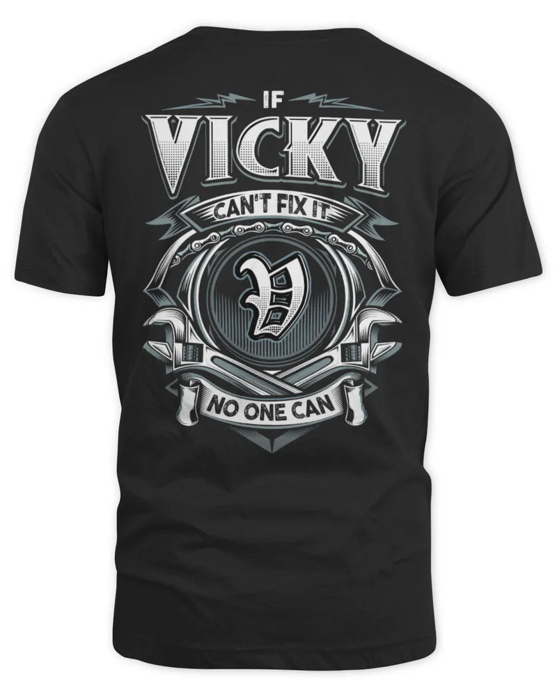 VICKY AP81-K4-626 - Personalized Ahmed Quote Apparel “If Ahmed Can't Fix It, No One Can” - Unisex Standard T-Shirt - Black